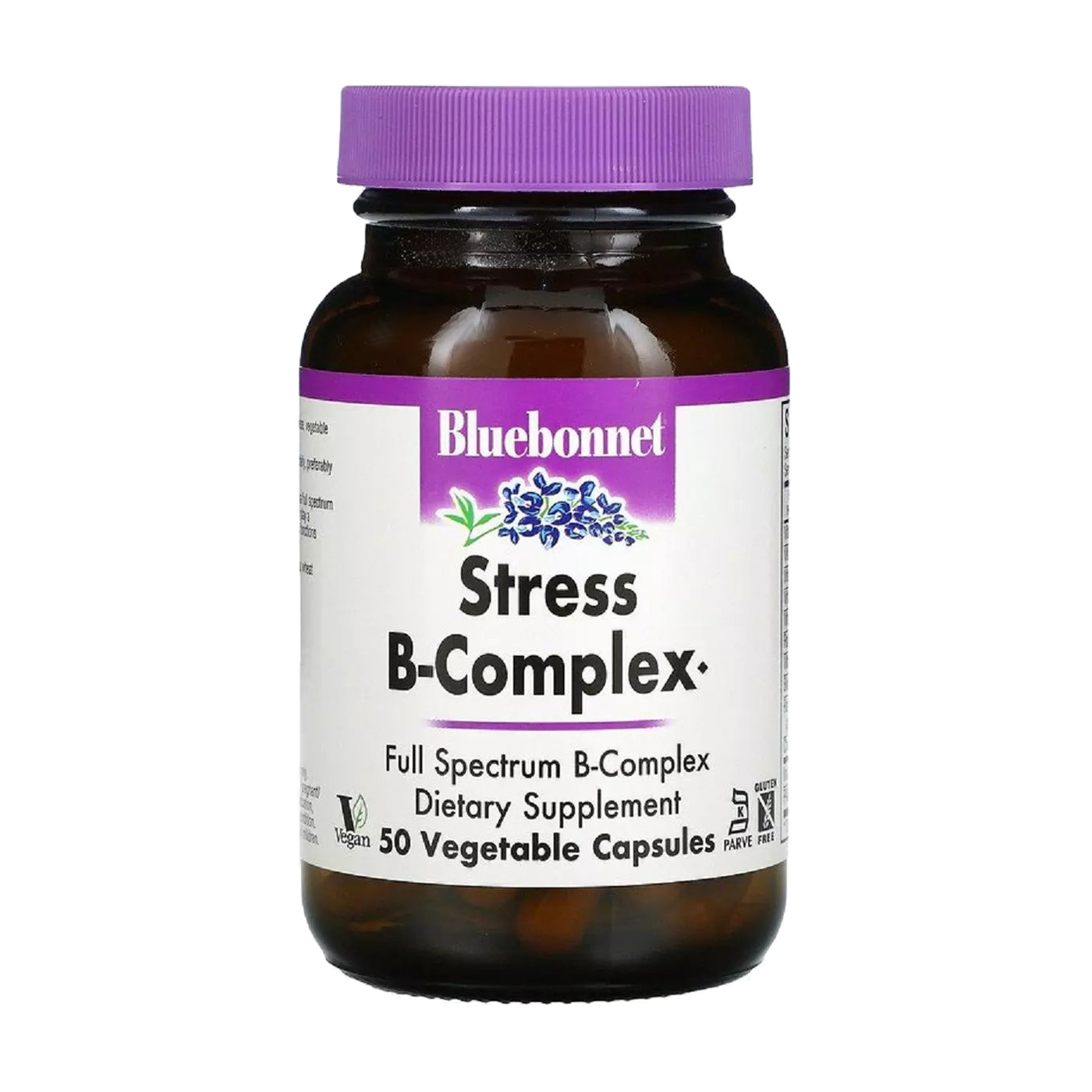 Стрес В-Комплекс Bluebonnet Nutrition Stress B-Complex, 50 вегетаріанських капсул